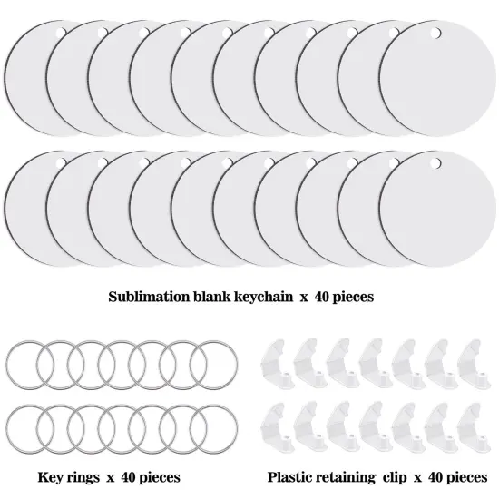 120 PCS Round Sublimation Keychain Blanks Double Side Heat Transfer Blanks MDF Blank Board Key Rings Blanks for Sublimation DIY and Craft {1}