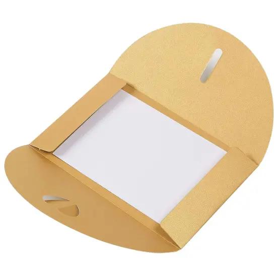 24 Pack Golden Craft Photo Gift Envelopes with Heart Clasps, with White Paper Postcard Inside, 6.8 x 4.3 Inches {5}