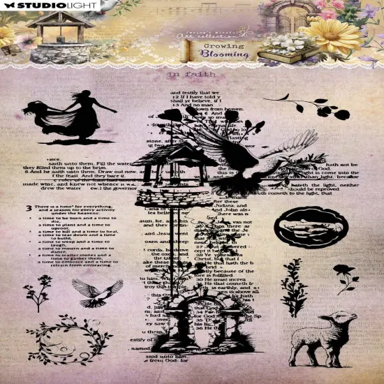 Jenine's Mindful Art Clear Stamp-In Faith, Growing & Blooming {1}