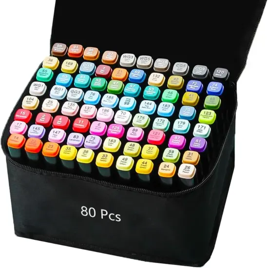 80 Colors Alcohol Markers Art Markers {2}