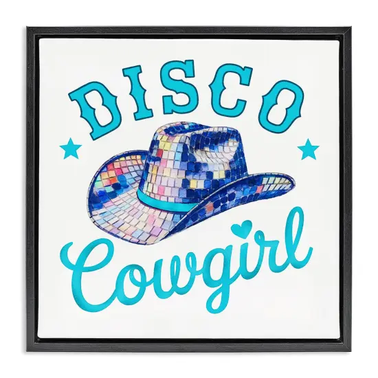Stupell Industries Turquoise Disco Cowgirl Floating Frame Design by Amanda Greenwood {1}