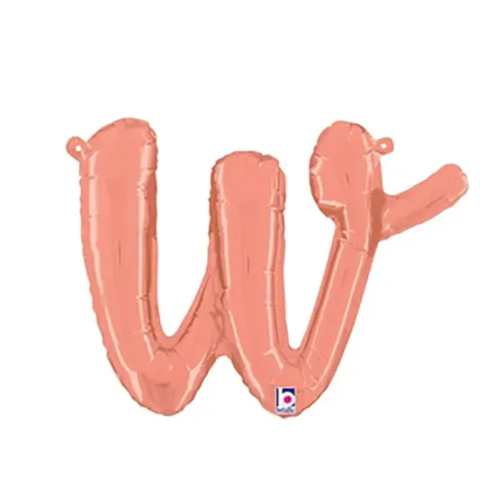 Betallic&reg; 14 inch Script Letter W Rose Gold Air Fill Only {3}