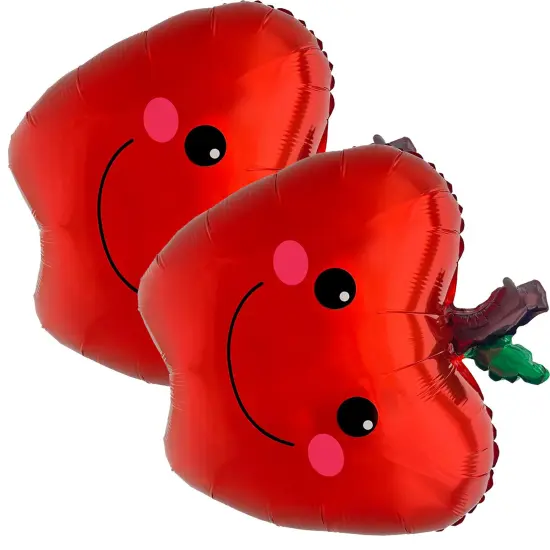 LA Balloons&reg; 19 Inch Smiling Apple Foil Mylar Balloon {3}