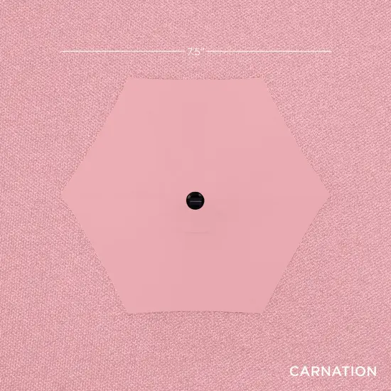 Best Choice Products 7.5ft Outdoor Solar Patio Umbrella for Deck, Pool w/ Tilt, Crank, LED Lights Carnation {4}