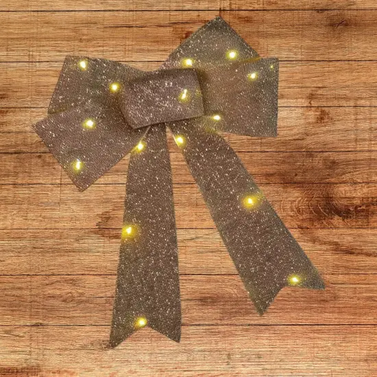3 Pieces Pre Lit Christmas Bows Festive Holiday Decorations {3}