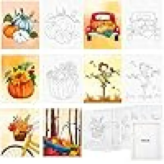 Maple Scarecrow Truck Pre Sketched Canvas {1}