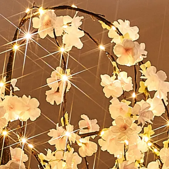 6FT Lighted Garland Spring with Cherry Blossom {5}