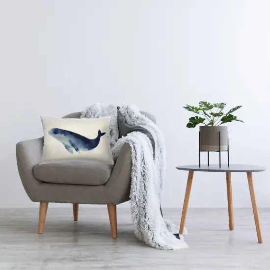 Stupell Industries Gentle Giant Whale Indoor Pillow, 14 x 7 x 20 {2}