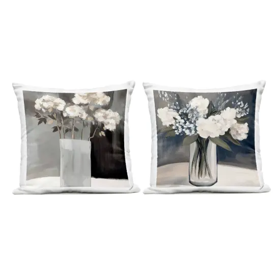 Stupell Industries Vase Of Grace Flowers 2 Piece Outdoor Printed Pillow Set design by Mona Grace, 18 x 7 x 18 {1}