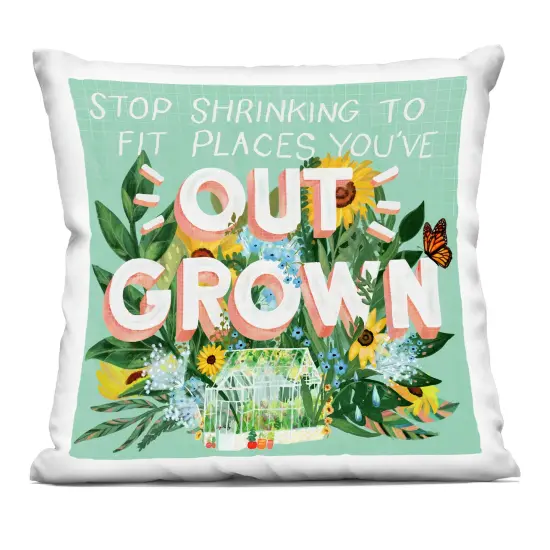 Stupell Industries Stop Shrinking To Places You've Outgrown Indoor Pillow, 18 x 7 x 18 {1}