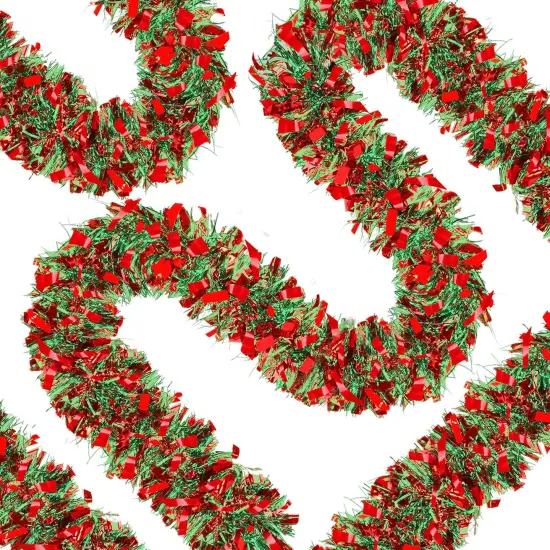 50 Ft Christmas Tinsel Garland Thick Tinsel Garland Xmas Tree Decorations {1}