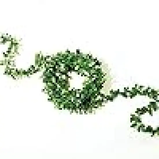 USB Plug in Warm White Tiny Leaf Green Garland {6}