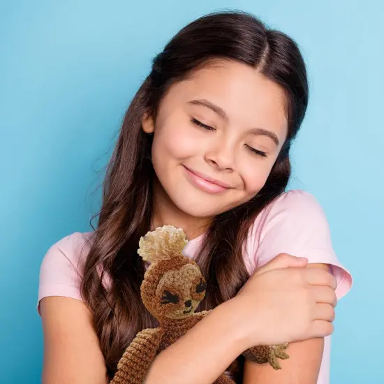 Little Crochet Friend Animals Crochet Kit, Sloth, 8", Complete Kit, Learn to Animal Starter Kit for All Ages, Includes Instructions, DIY Amigurumi Kits {2}