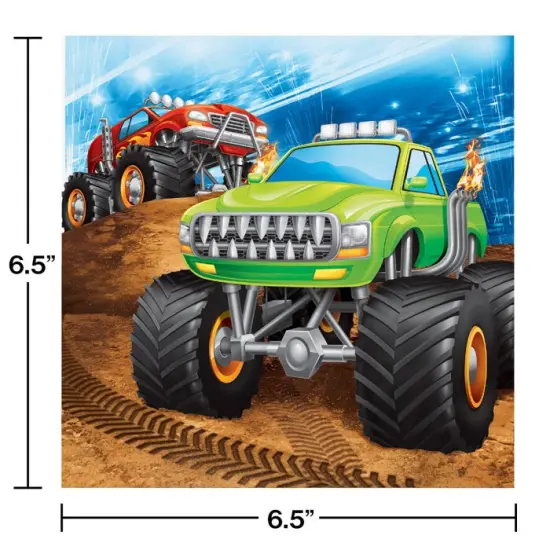 192 pc Bulk Monster Truck Luncheon Napkins {2}