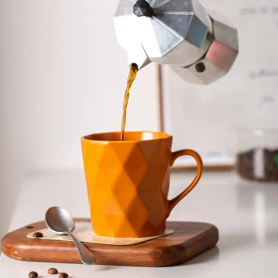 11 Ounce Porcelain Mugs, Set of 6, Tea and Cocoa Mug Set {3}