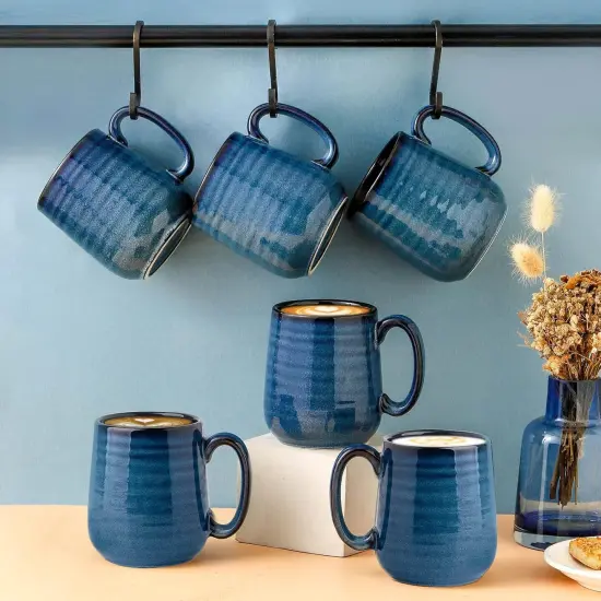 Coffee Mugs Set of 6, 12 Ounce Coffee Cups Set with Handle {5}