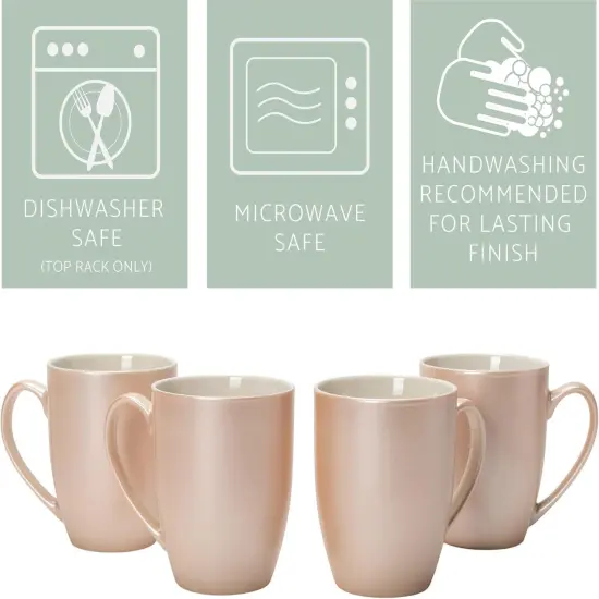 10 ounce New Bone China Coffee Cup Mugs Set of 4 {3}