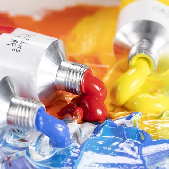 Oil Paint, 12 Neon Colors with High Saturation, 50ml Large Tubes, Faster Drying Time, Art Supplies for Artists, Students, Beginners {2}