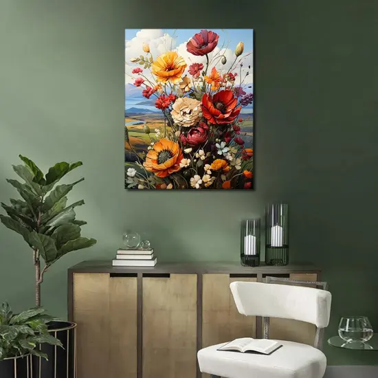 Paint by Number for Adults Flowers Paint by Numbers Poppy Paint Number Kits Colorful Flowers Kids Paint by Number Adult Paint by Number DIY Acrylic Craft Kits for Adults, 16 x20 Inch {2}