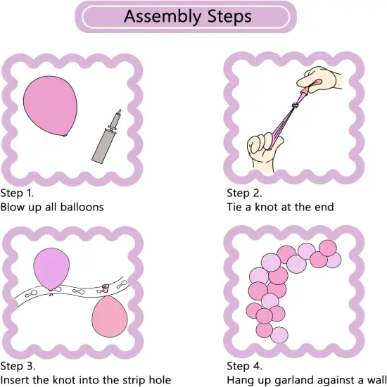 Baby Shower Decorations for Girl 135 Pcs Pink Purple Balloon Arch Kit Metallic Lavender Balloon Garland Double Stuffed Balloons Butterfly Stickers {5}