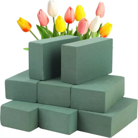 8 Pcs Floral Foam Bricks,Mini Florist Flower Foam Green Blocks Supplies for Fresh and Artificial Flower Arrangements Crafts DIY {1}