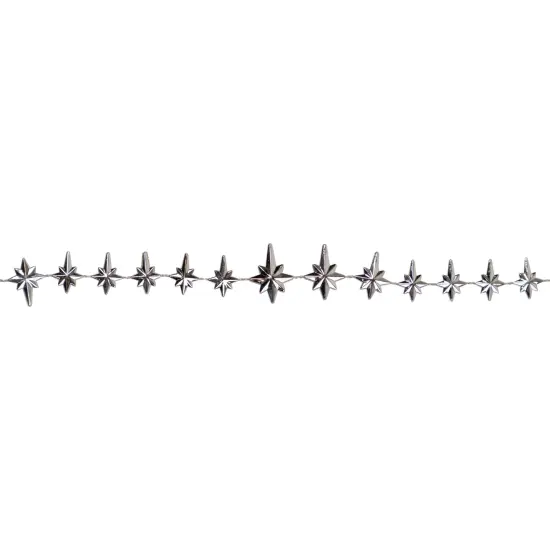 Northlight Shiny Star of Bethlehem Christmas Garland - 9' x 1" - Silver - Unlit {6}