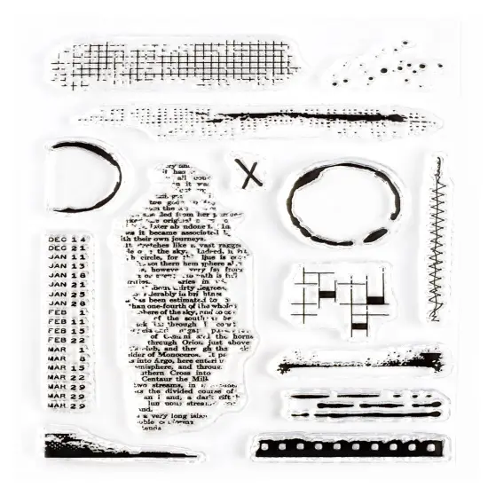 Textures & Mini Coffee Stains, Clear Stamps 4x6 inch by Wintertime Crafts {1}