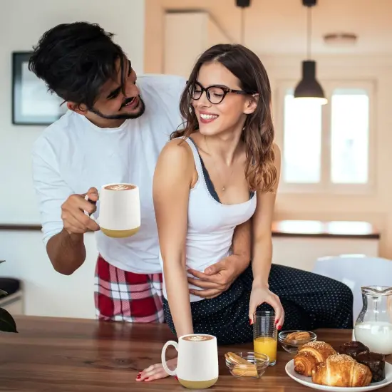 Coffee Mugs Set of 4, 15 oz Ceramic Coffee Cups with Comfortable Handle {5}