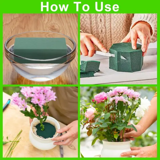 8 Pcs Floral Foam Bricks,Mini Florist Flower Foam Green Blocks Supplies for Fresh and Artificial Flower Arrangements Crafts DIY {4}