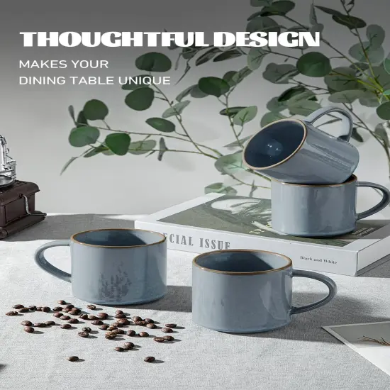 Nature Coffee Mugs Set of 4, 14 oz Coffee Mug Set {4}