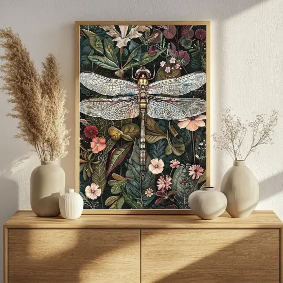 Paint by Numbers for Adult,Dragonfly Paint by Numbers Kit for Adults Beginners, DIY Dragonfly Acrylic Painting on Canvas for Home Wall Art Decor(16x20Inch {2}