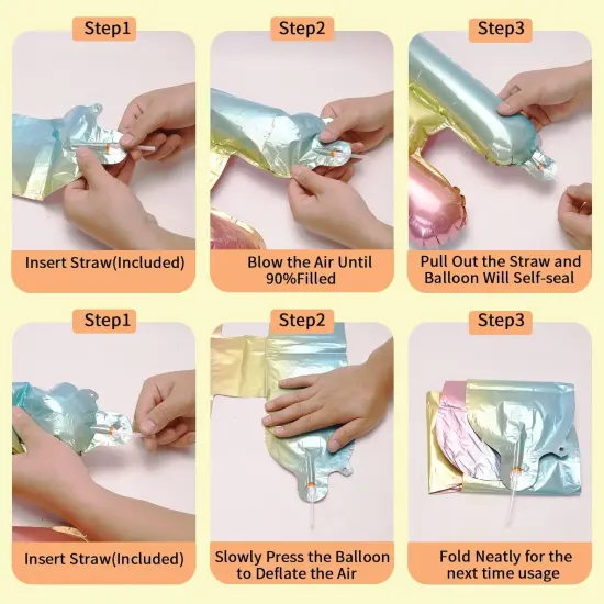 Happy Birthday Balloons Banner Gradient Color 16 Inch Mylar Foil Letters Balloons Happy Birthday Sign for Kids, Child, Adults, Boys & Girls Happy Birthday Decorations Birthday Banner {4}