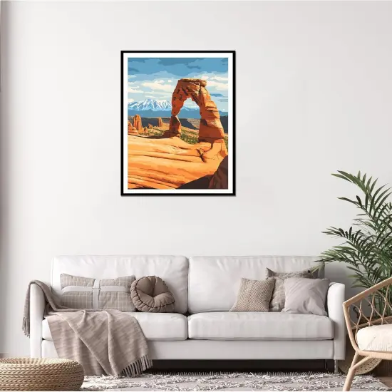 Arches Paint by Numbers, Arches National Park Paint by Numbers for Adults, Utah Scenery Paint by Number Kits, Nature Scenery Easy Oil Canvas, Home Wall Decor {4}