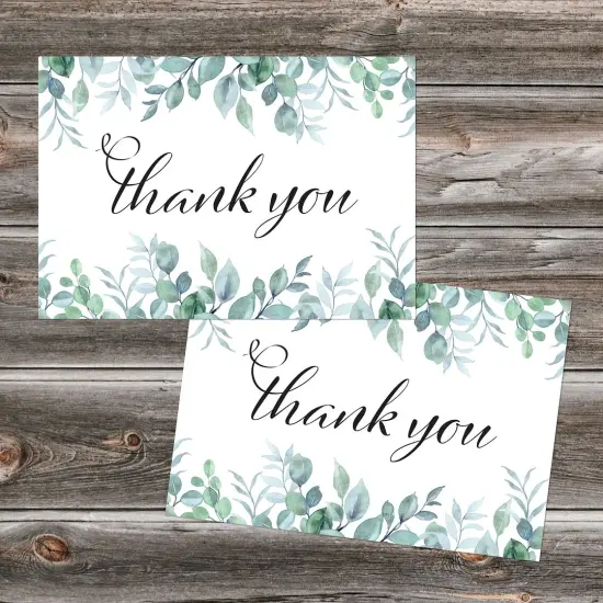 Great Papers! Elegant Eucalyptus Thank You Note Card and White Envelope, 4.875" x 3.375", 24 count {4}