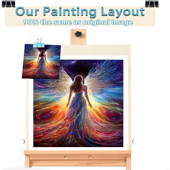Paint by Numbers Kit for Adults Angel Fairy-Paint by Numbers Angel,Paint by Number Kit for Canvas Perfect for Home Wall Decor(16x20 Inch) {4}