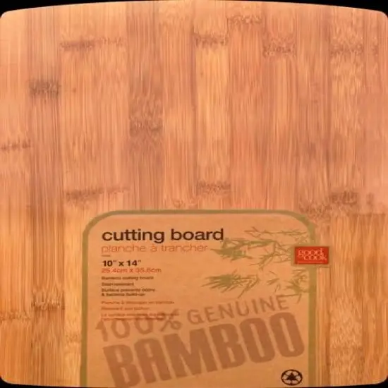 10" x 14" Bamboo Cutting Board, Durable Edge-Grain Wood, Moisture-Resistant, Knife-Friendly, Wooden Chopping Board for Kitchen, Low-Maintenance, Natural Bamboo {2}
