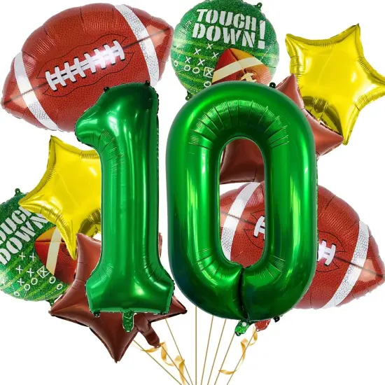 Football Balloons Set Football Birthday Party Decorations Football Touchdown Sports Theme Birthday Party Decoration, Tailgate Game Day Football Theme Supplies Birthday Party Decorations {1}