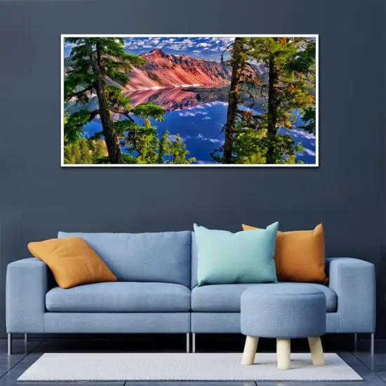 Diamond Painting Landscape, Diamond Art Kits for Adults Mountain,Scenery Large Diamond Painting 5D DIY Round Diamond Dot, Perfect for Home Wall Decor and Gift(Crater Lake National Park15.7x27.5in) {4}