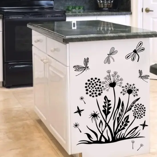 Inspirational Wall Stickers Quotes Wall Art Accept Let Go Have Faith Dandelion Wall Decals Flower Stickers Murals Wall Decor for Bedroom Office Bathroom Living Room Floral Wall Decals Wall Art Decoration. {4}