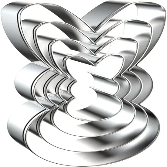 Easter Bunny Cookie Cutter Set - 5 inch, 4 inch, 3 inch, 2 inch - 4 Piece Large Rabbit Cookie Cutters Shapes Molds - Stainless Steel {1}