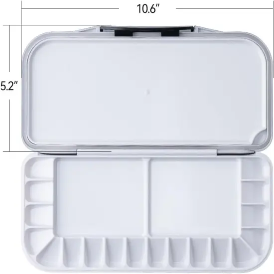Watercolor Palette Folding with Lid 18wells 2 Mixing Areas and 1 Large Mixing Tray Also for Gouache Acrylic Paint Palette Navy Blue {5}