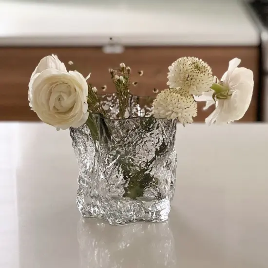 Elegant Wide Vase Clear {3}
