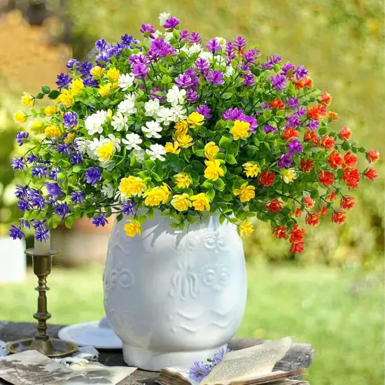 10 Bundles Realistic Spring Outdoor Fake Silk Flowers {5}