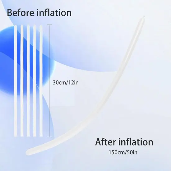 260 Balloons, 50pcs Long Balloons, White 260 Balloons, Long Balloons for Balloon Arch, Balloon Animals Kit, Balloons for Balloon Animals, Long Balloons Twisting Balloons {2}