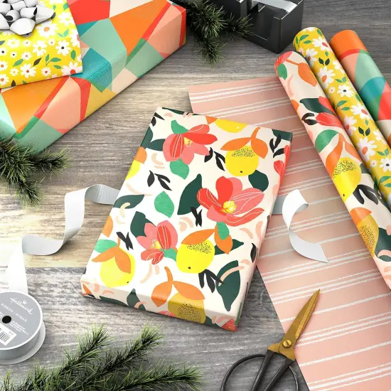 Easter Wrapping Paper Roll - 17 Inch x 33 Feet - Easter Carrots Design for Birthday, Baby Shower, Easter Gift Wrap {2}