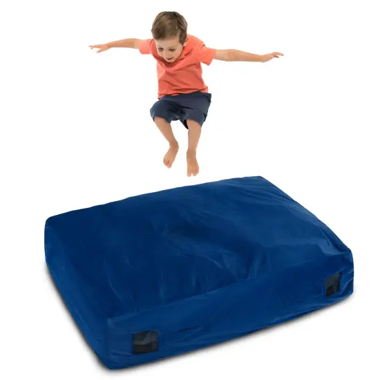 Soft Foam Sensory Crash Pad for Kids with Washable Velvet Cover Blue {4}