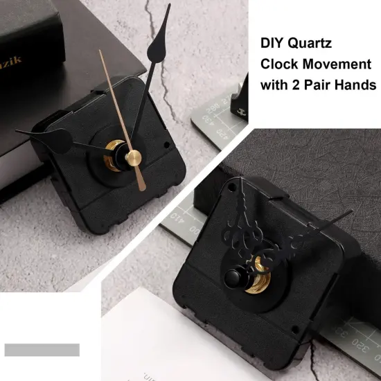 Battery Operated Clock Movement Mechanism DIY Replacement Replacement with 2 Pairs of Short Needles (Shaft Length 4/5 Inch/20mm) {5}