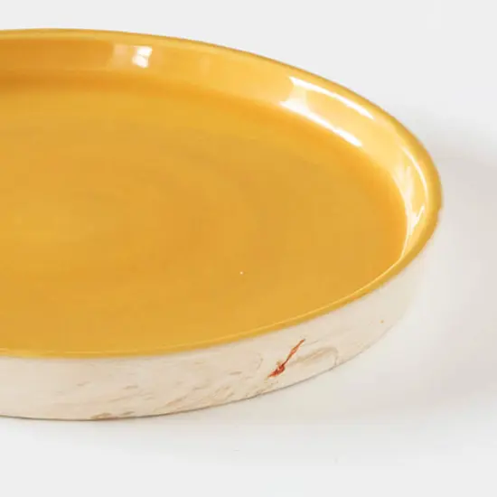 Handcrafted Ceramic Dinner Plate - Amber Love-9.8" Dia {3}