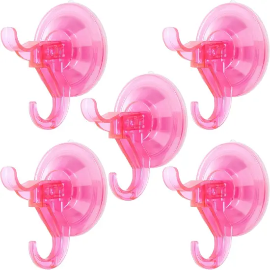 5 Pack Clear Hanger, Removable Small Suction Cups for Shower, Bathroom, Glass, Door, Windows, Kitchen {1}
