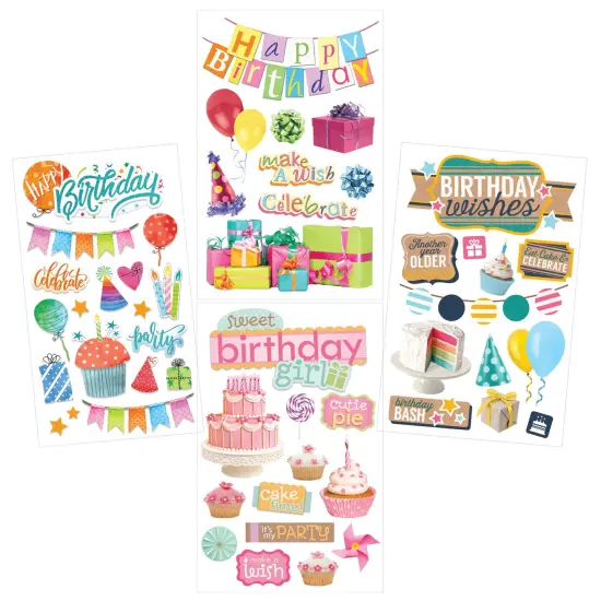 Birthday 3D Sticker Bundle {1}